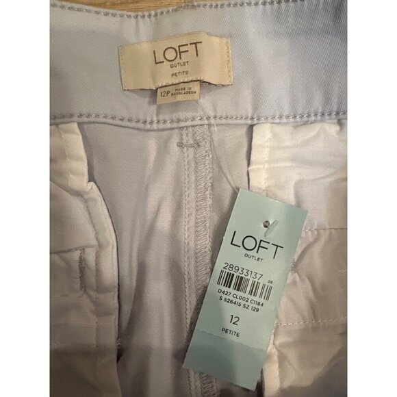 Loft Outlet Girlfriend Chino Petite Pants Size 12 Light Blue Womens Casual New - Picture 5 of 9